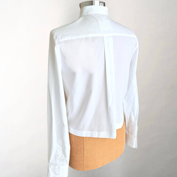 Jenna White Pleat Front Shirt