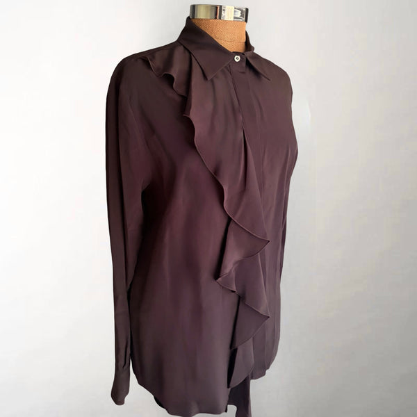 Dark Chocolate Silk Shirt