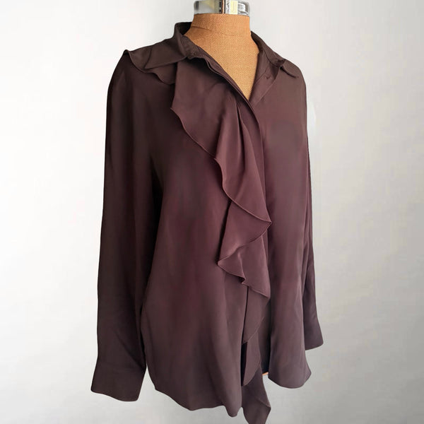 Dark Chocolate Silk Shirt