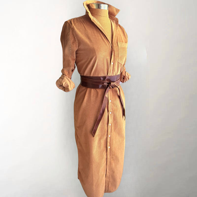 Rory Camel Corduroy Dress
