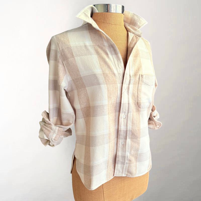 Silvio Cream & Camel Plaid