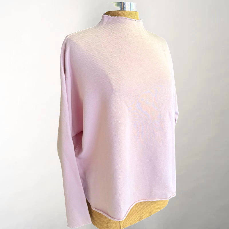 Effie Long Sleeve Funnel Neck Capelet Antique Pink