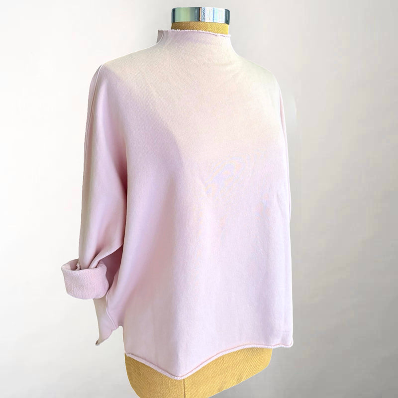 Effie Long Sleeve Funnel Neck Capelet Antique Pink