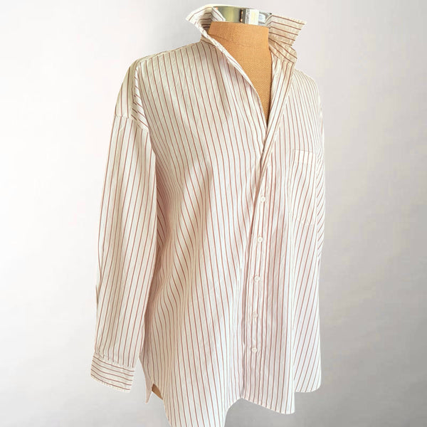 Shirley Camel Cream Stripe