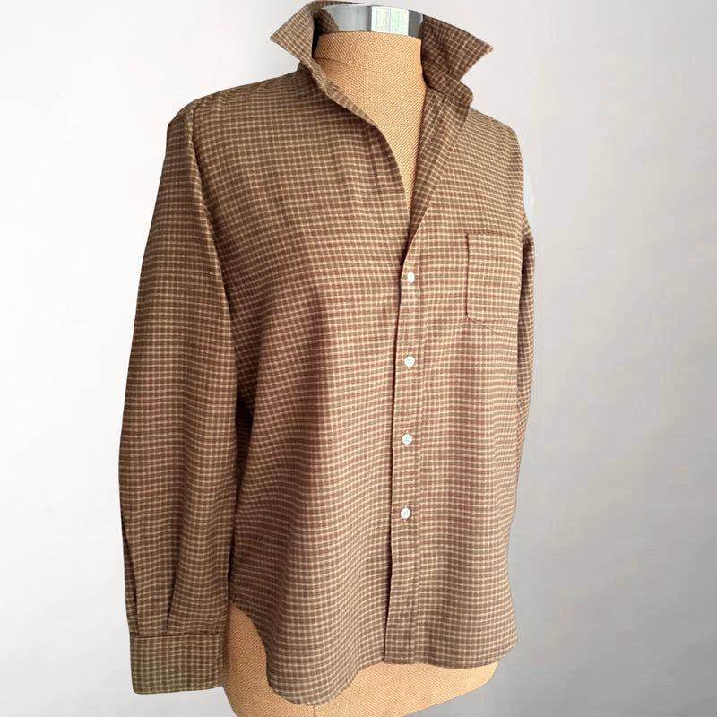 Eileen Pink & Brown Plaid Shirt