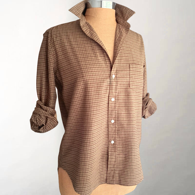 Eileen Pink & Brown Plaid Shirt