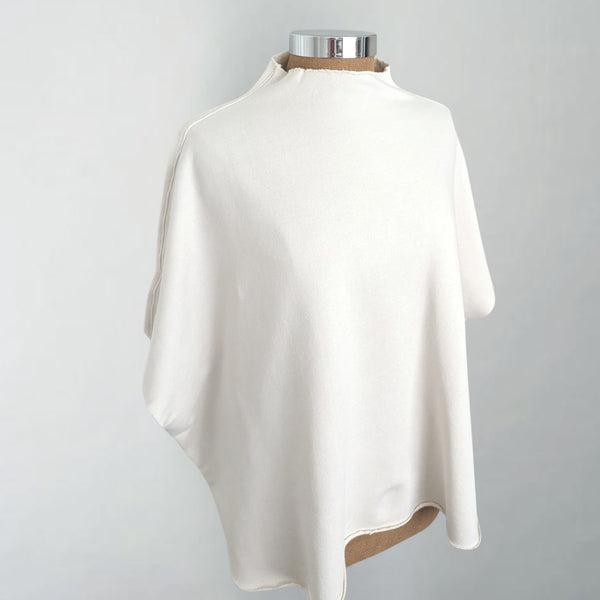 Audrey Funnel Neck Capelet Vintage White