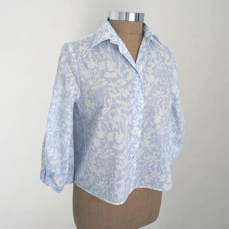 Margot Soft Blue Floral Shirt