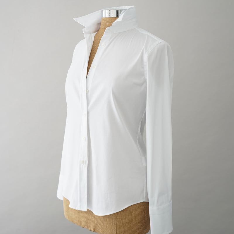fitted white dress shirt Shirtini Signature Stretch White Shirt